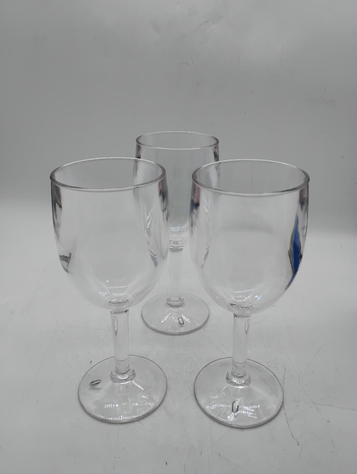 G.E.T. SW-1404-1-SAN-CL-EC 8oz Shatterproof Plastic Wine Glasses Clear Set of 3