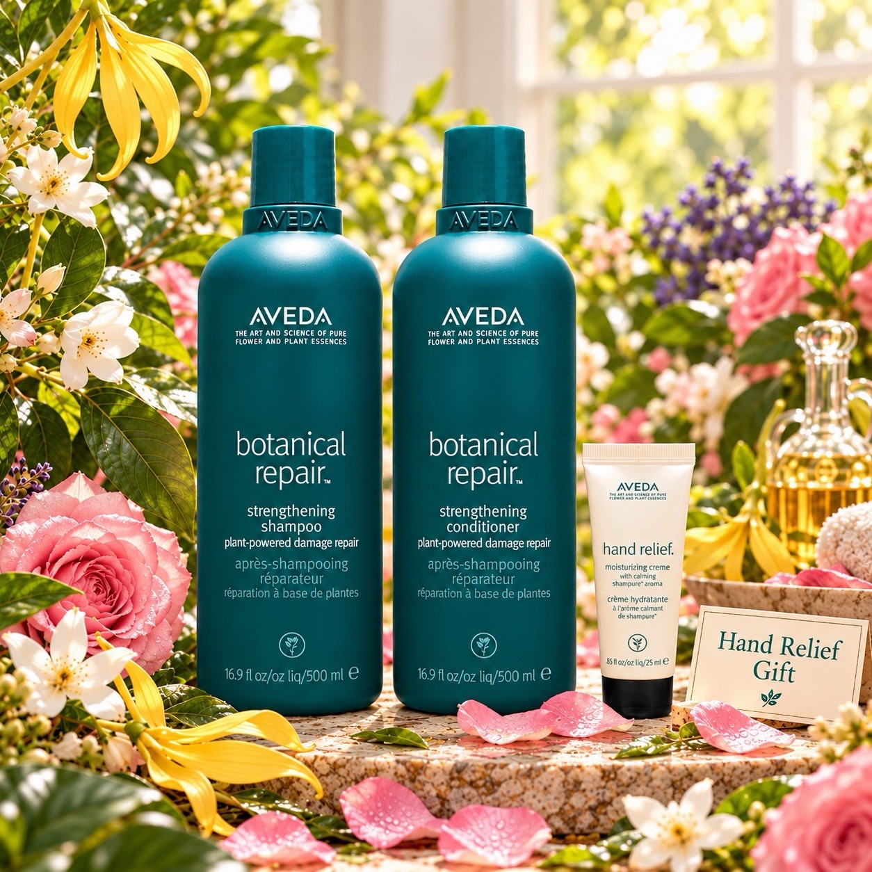 Aveda Botanical Repair Shampoo and Conditioner  500 ml  Duo - Hand Relief Gift