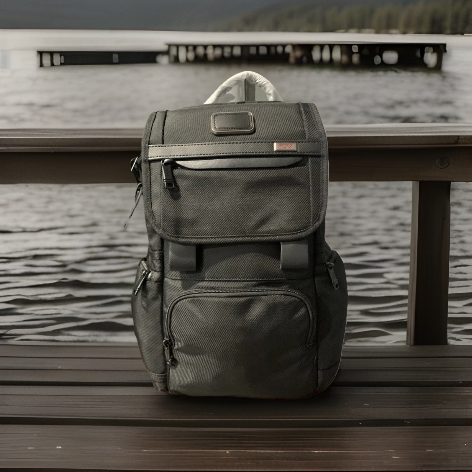 Tumi Alpha Bravo Top Flap Lid Backpack $595 Black Tumi Alpha Bravo Top Flap Lid Backpack $595 Black