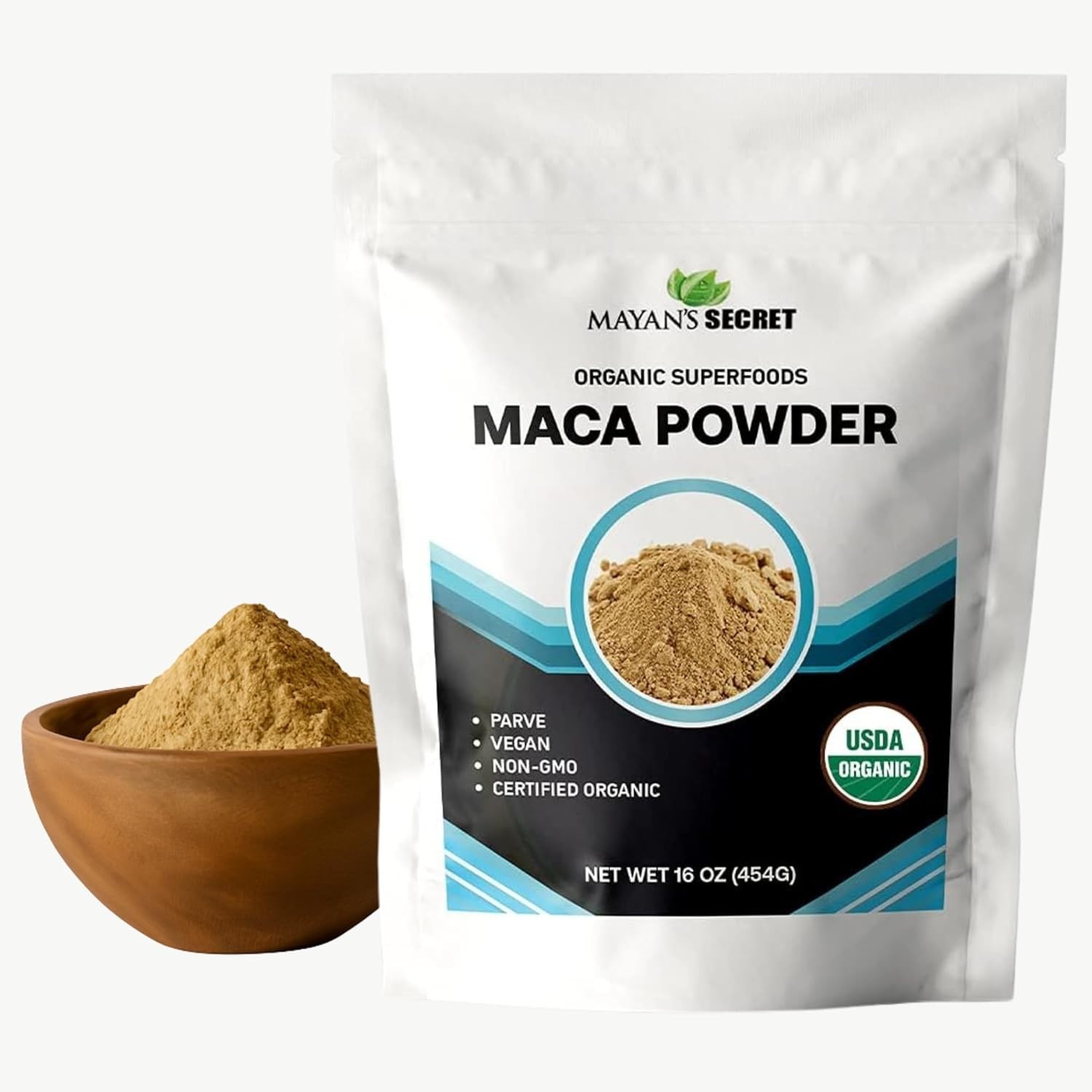 Organic Maca Root Powder 1 lb Mayan's Secret Vegan Non-GMO Parve