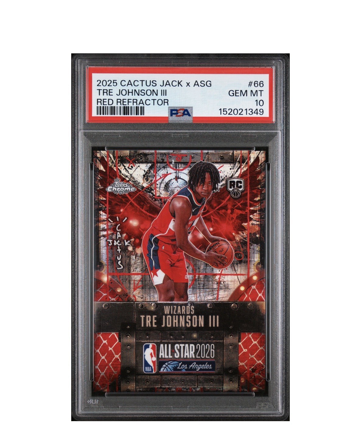 Tre Johnson Cactus Jack /5 Red PSA 10 Pop 2 2025 Tre Johnson Cactus Jack /5 Red PSA 10 Pop 2 2025