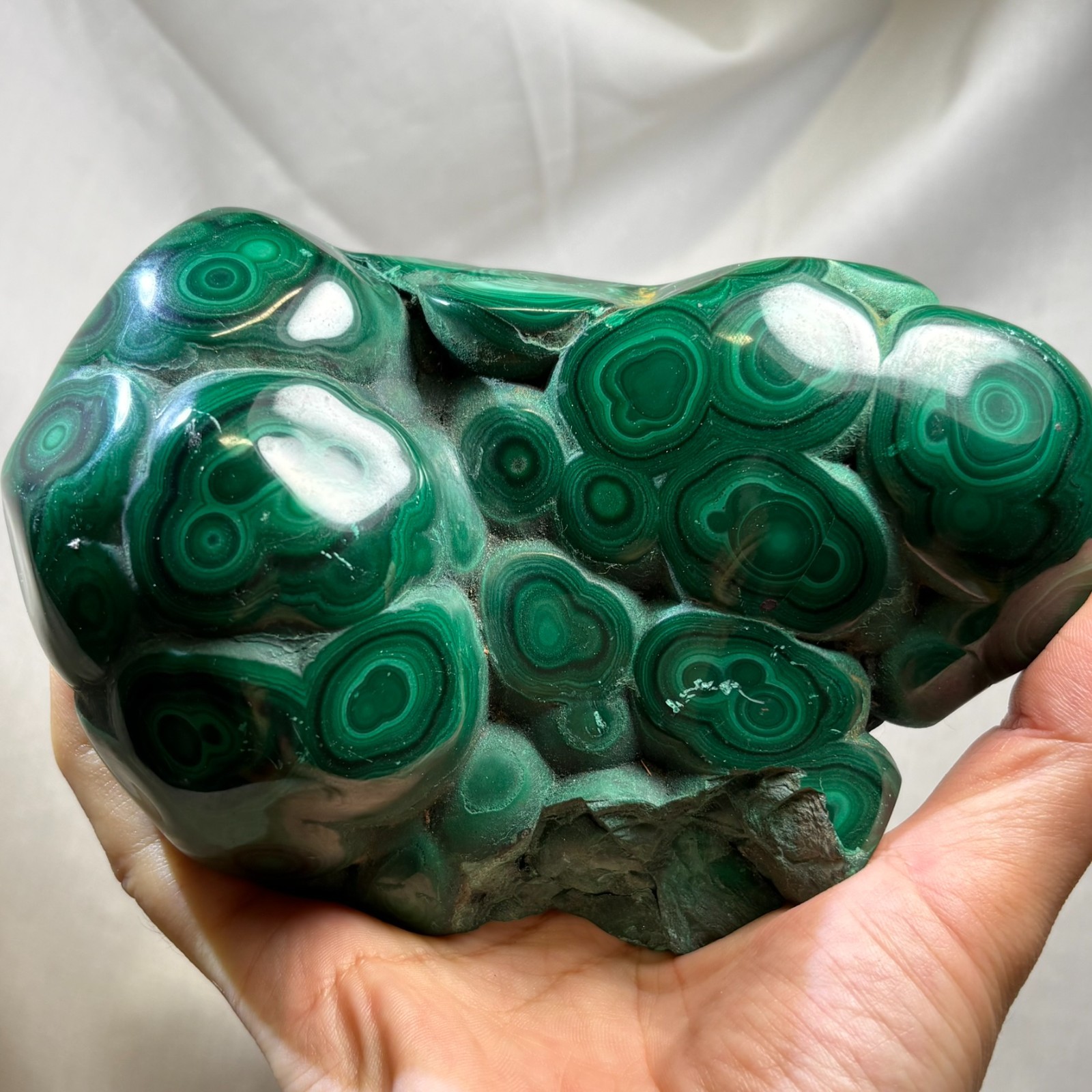 2.6Lb Large Natural Polished Malachite Statement Crystal Mineral Decoration Heal