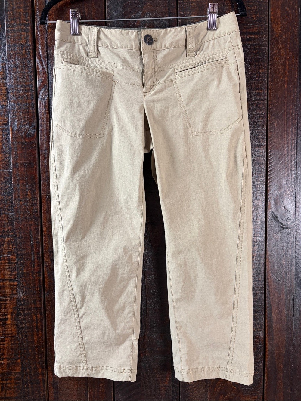 Athleta Women\'s Beige Hiking Trail Capris 0