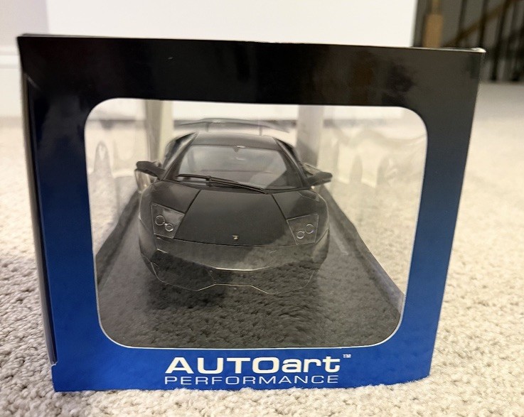 Extremely Rare AUTOart 1/18 Lamborghini Murcielago LP670-4 SV Matt Black NIB