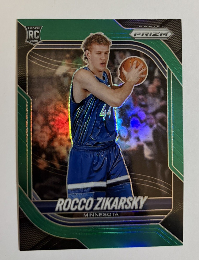 2025-26 Panini Prizm - Rocco Zikarsky #36 Green Prizm (RC)