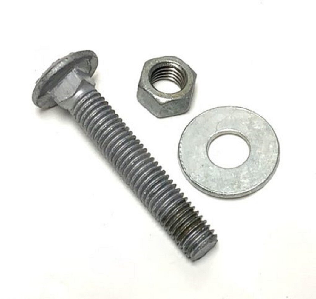50 1/2-13 X 9 Carriage Bolts Hot Dipped Galvanized With Nuts & Washers