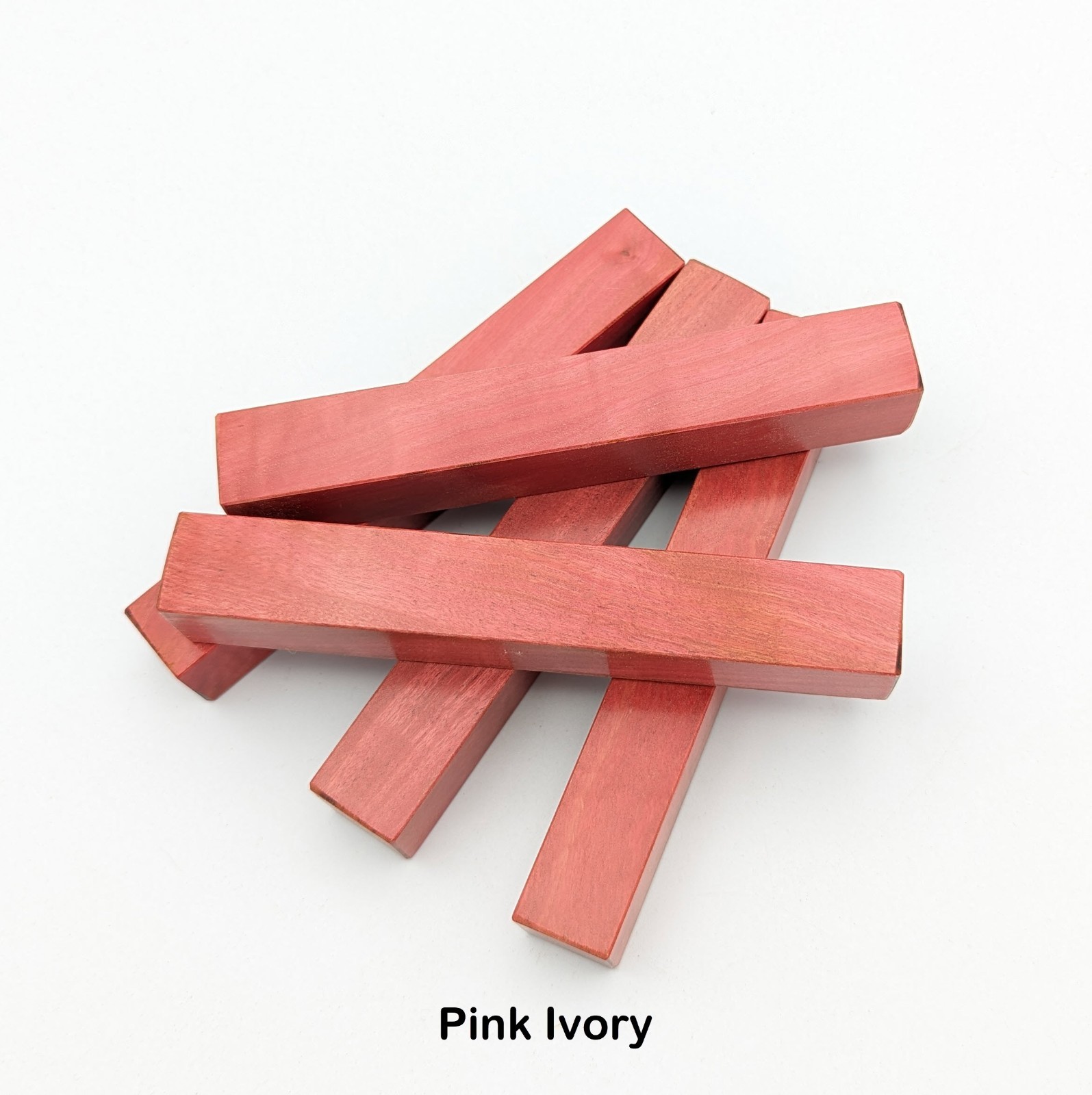 Pink Ivory (Red Ivory) Pen Blanks - Multiple Sizes - You Pick Size & Grain Pink Ivory (Red Ivory) Pen Blanks - Multiple Sizes - You Pick Size & Grain