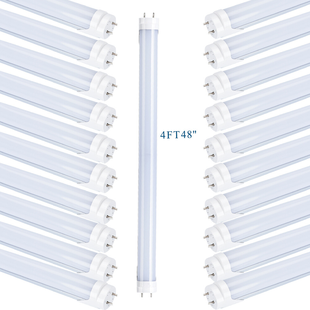 T8 4FT LED Tube 22W 4000K~6500K Double-end Bypass Ballast MILKY CLEAR G13 Bi-Pin