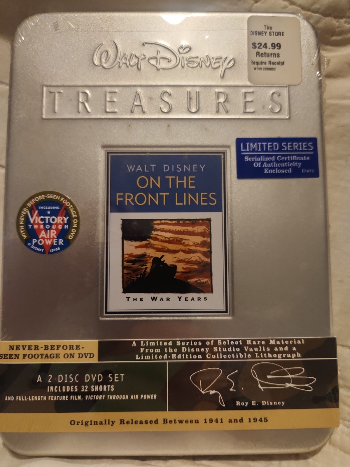 Walt Disney Treasures: On the Front Lines (DVD 2-Disc Set) Tin Case Sealed New