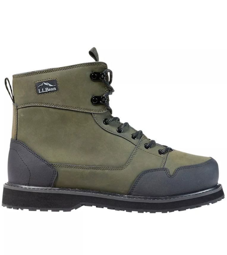 New With L.L.Bean Men\'s Angler Wading Boots Loden Fishing Waterproof
