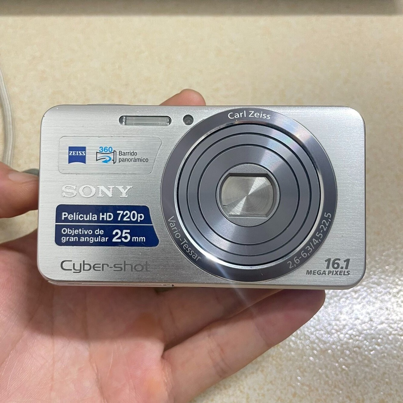 Sony Cyber-Shot DSC-W630 Digital Camera 16.1MP 5x Optical Zoom Silver -Tested