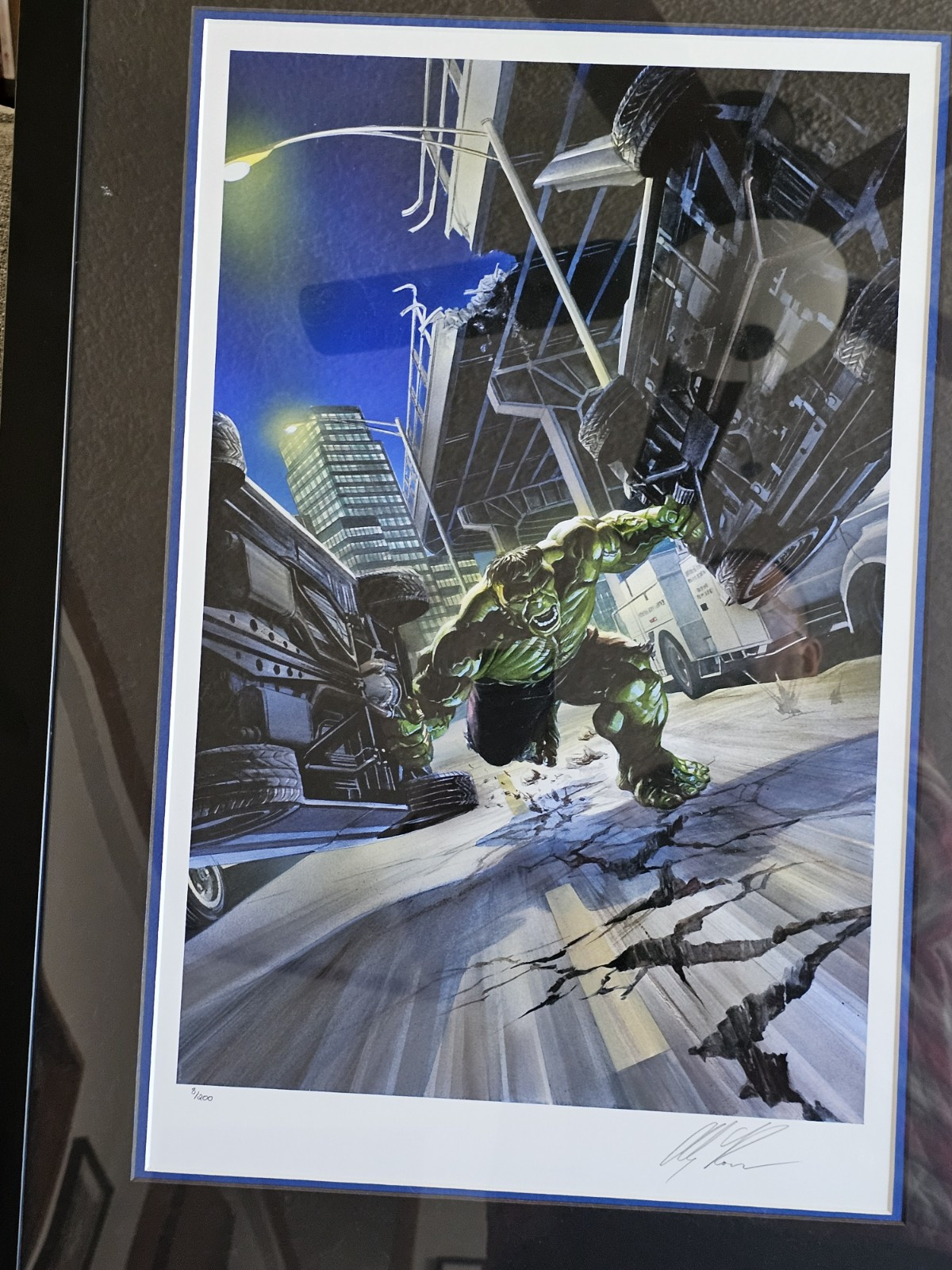 ALEX ROSS Large Limited Edition Print Marvel Comics \'Immortal Hulk\' + COA ALEX ROSS Large Limited Edition Print Marvel Comics \'Immortal Hulk\' + COA