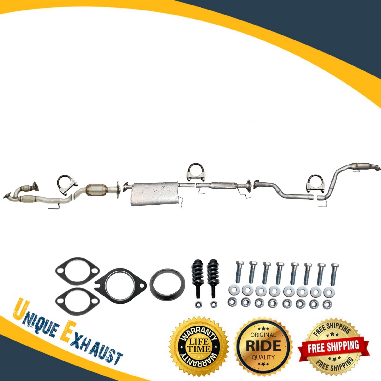 Front Cat+Rear Muffler+TailPipe For 13-20 Pathfinder&14-17 Infiniti QX60 3.5L