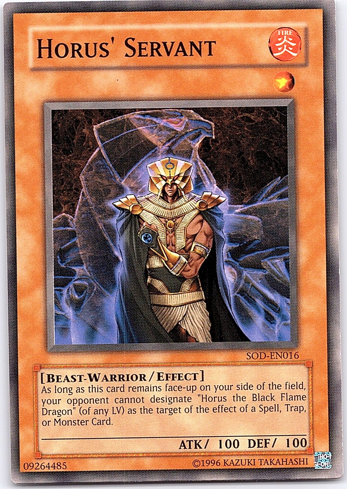 Horus\' Servant Soul of the Duelist SOD SOD-EN016 Unlimited NM