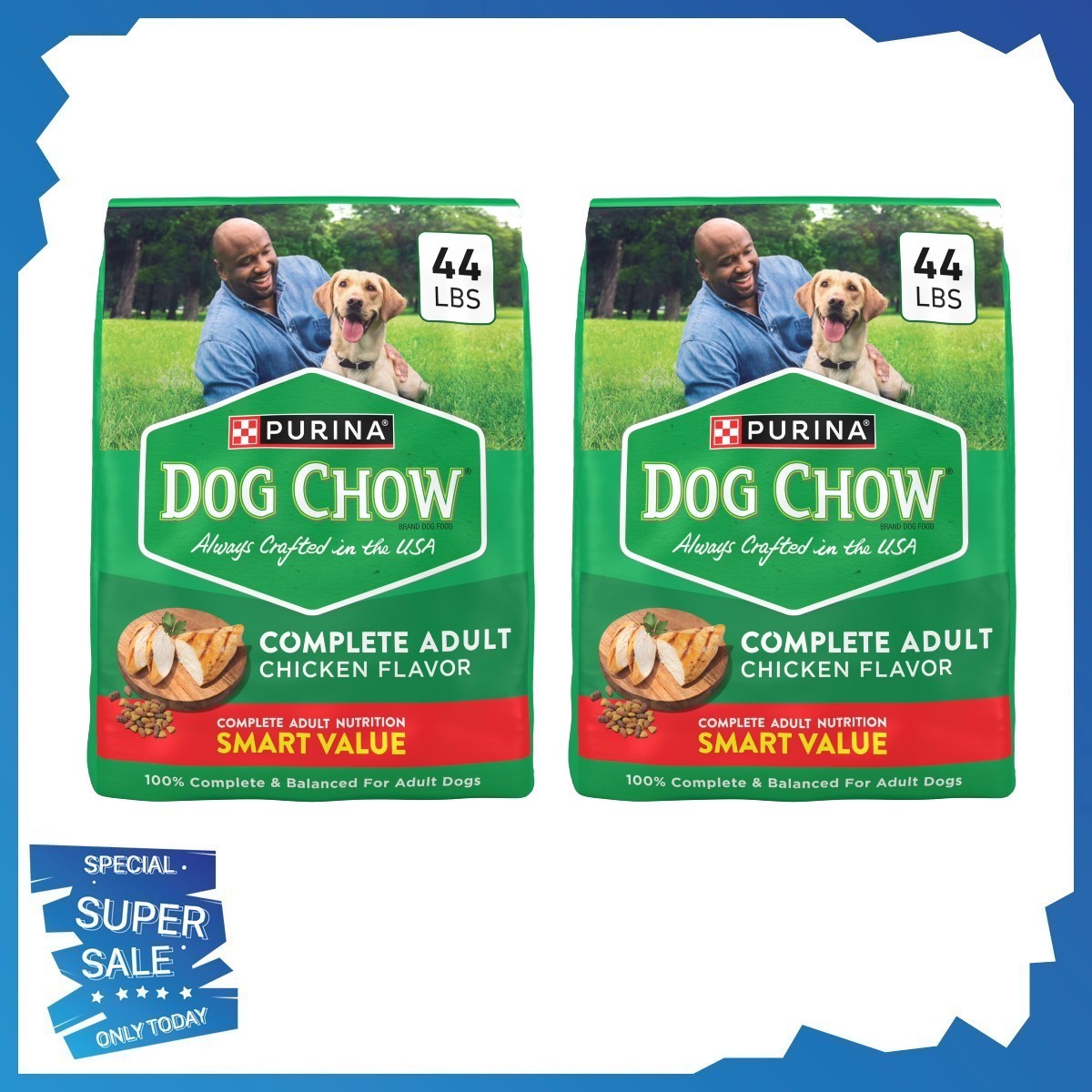 Purina Dog Chow Complete Adult Real Chicken Flavor Dry Dog Food, 44 lb Bag Purina Dog Chow Complete Adult Real Chicken Flavor Dry Dog Food, 44 lb Bag