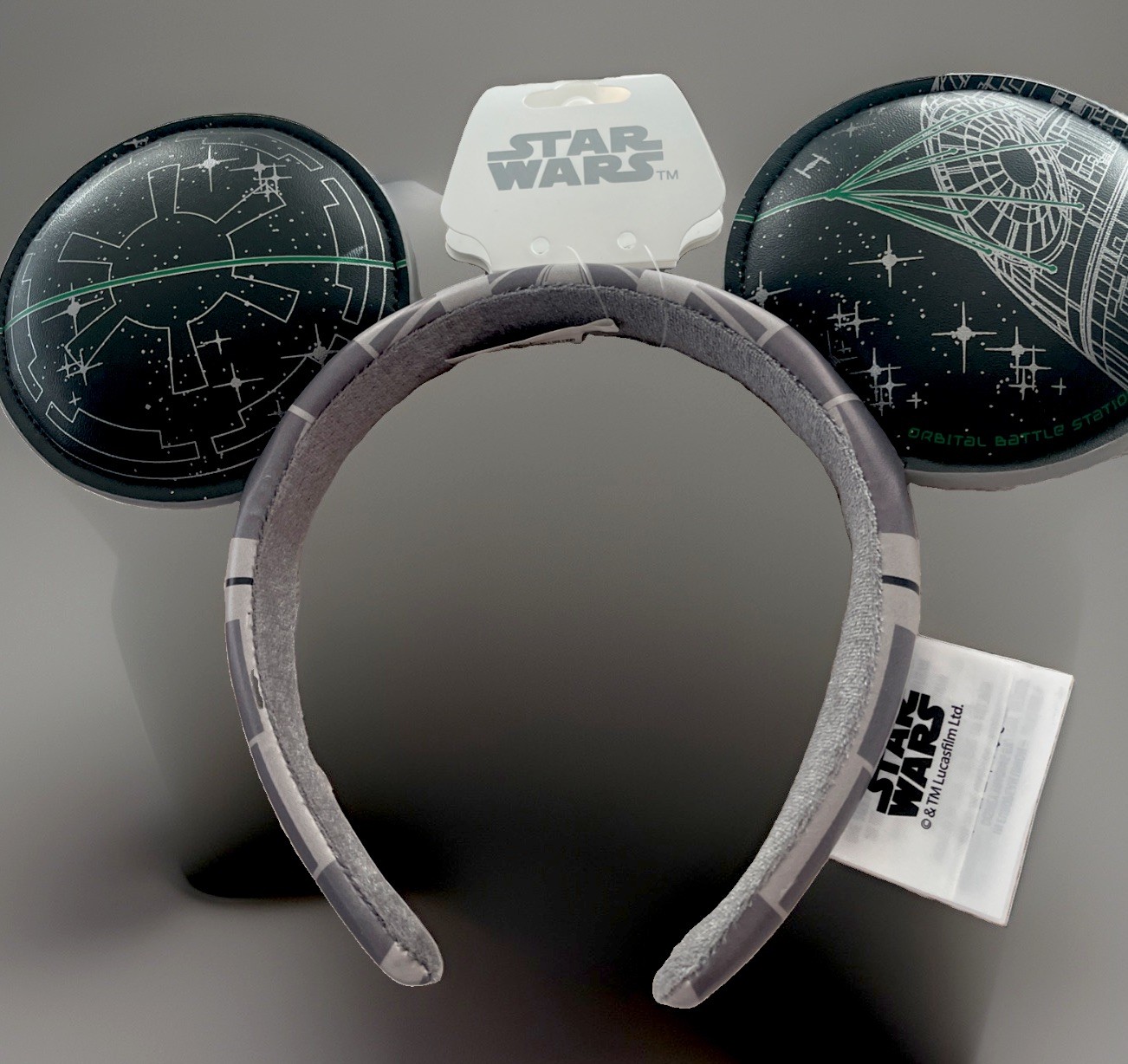Disney Parks 2026 Star Wars Death Star Minnie Mickey Mouse Ear Headband New