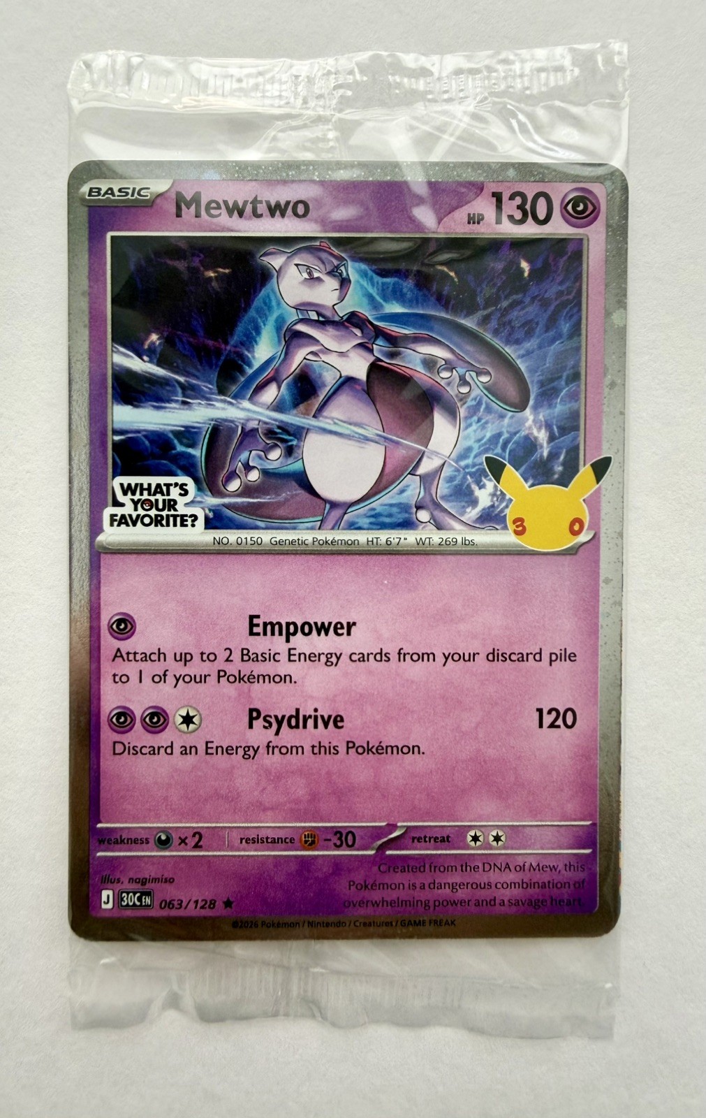 Target Mewtwo Pokemon Promo Family Event 30th Anniversary (Sealed)