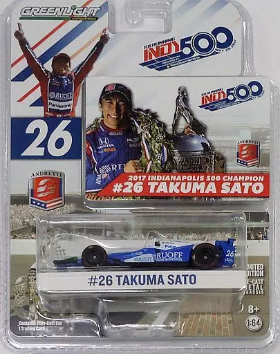 1/64 INDYCAR Takuma Sato 2017 Indy 500 Winner Diecast Model IG0258