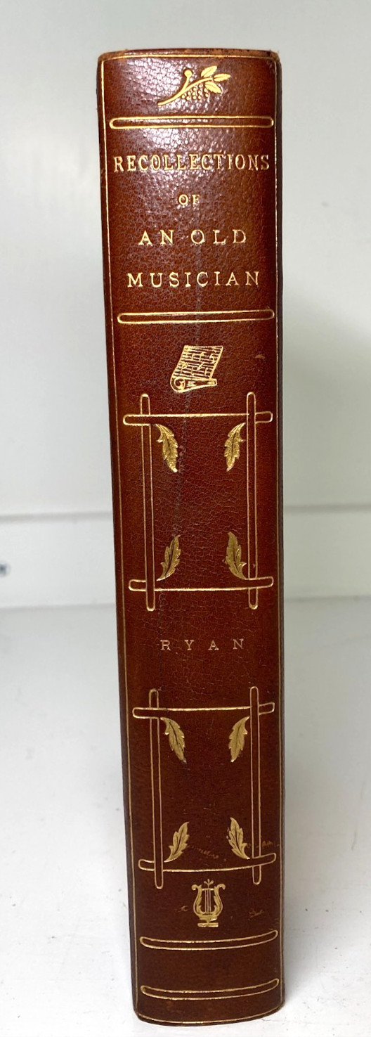 Fine Bindings: 1899 Recollections of an Old Musician 1st Ed Morocco Leather