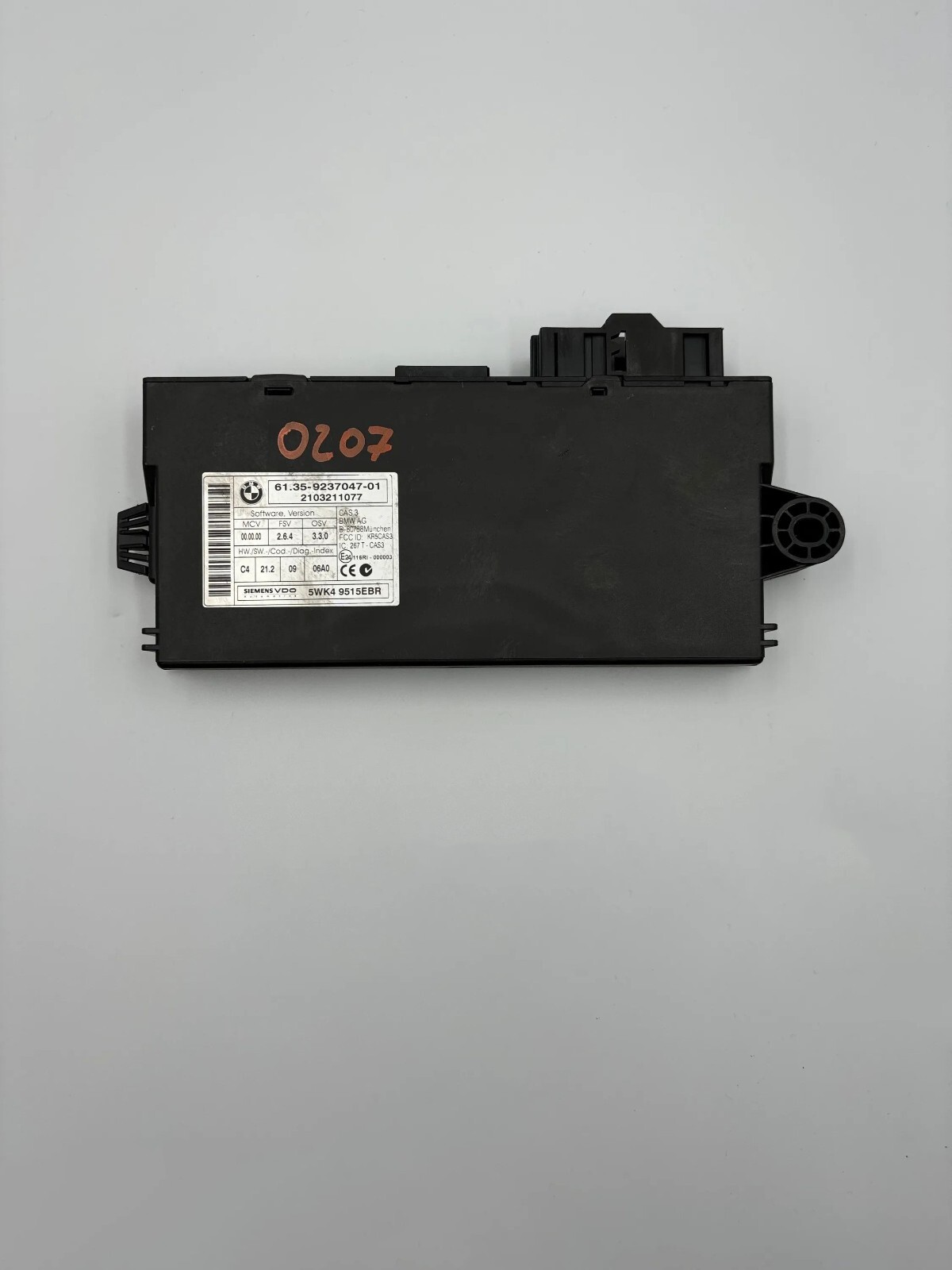 BMW E81 E87 E90 E91 E92 MINI R56 CAS3 Control Access System Unit Module 9237047
