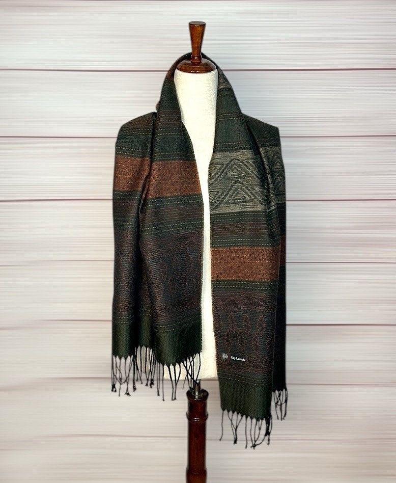 NWOT Guy Laroche Wool Scarf Aztec Motives Women’s Men’s made in Canada NWOT Guy Laroche Wool Scarf Aztec Motives Women’s Men’s made in Canada
