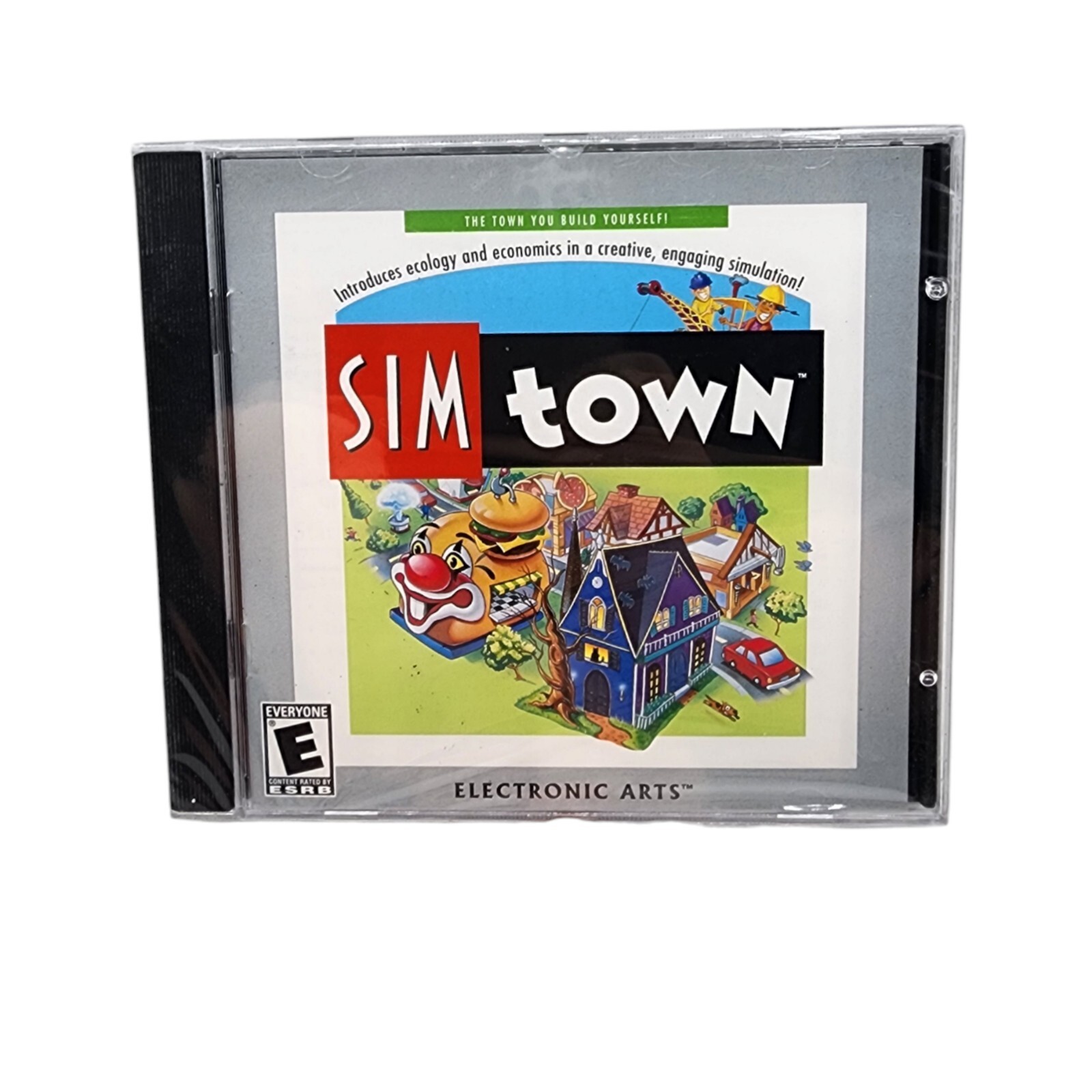 Sim Town Sealed Disc Mac PC CD EA Game SimTown 1994-2002 New Build Your Town USA