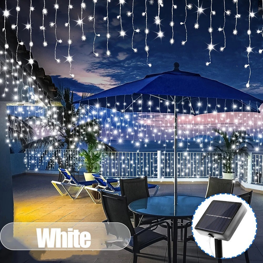 Christmas Lights Outdoor Decorations 96-960 LED 8 Modes Curtain String Light US