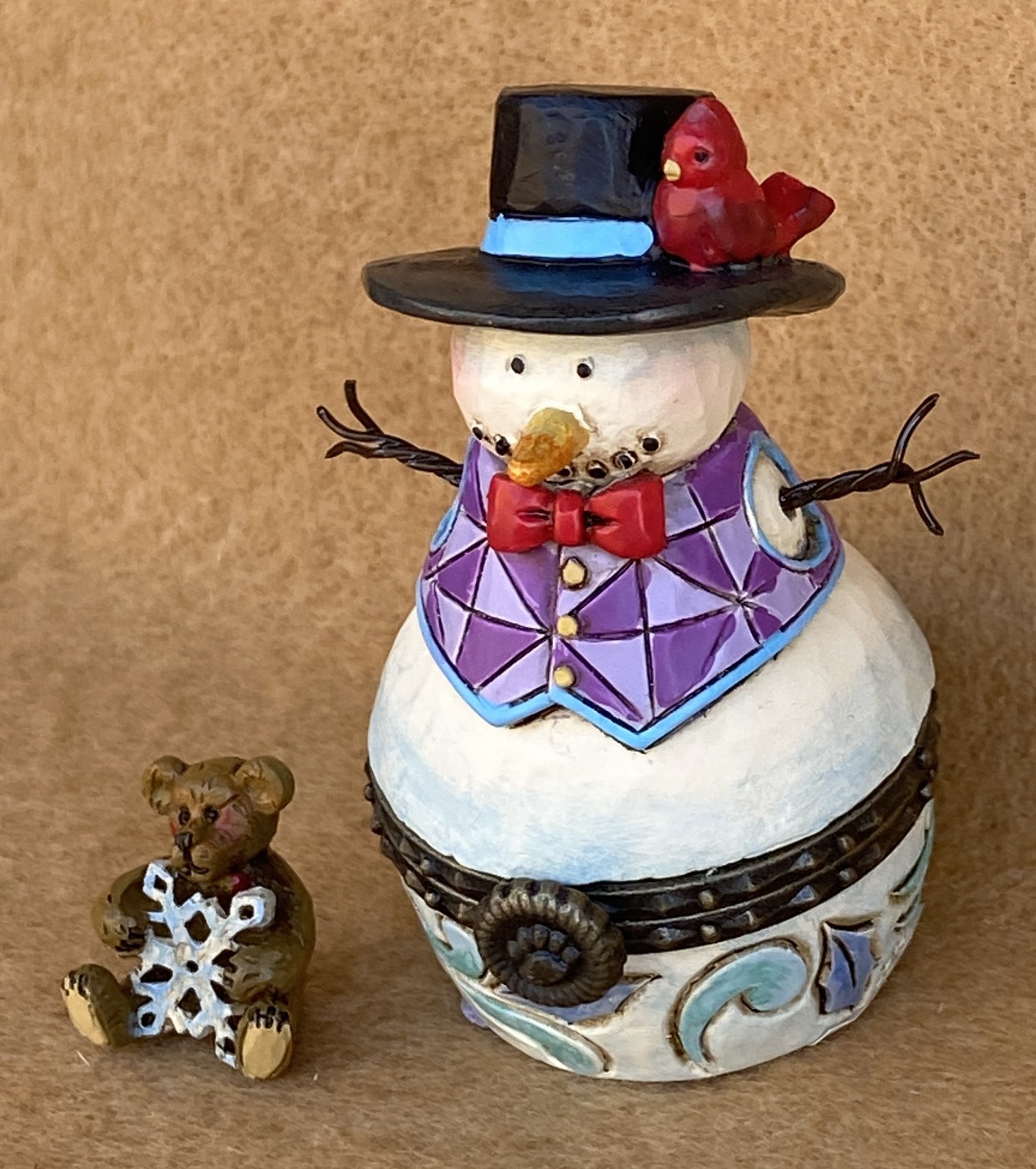 Boyds Bears and Jim Shore 2014 Artie Frostkin with Flake NIB