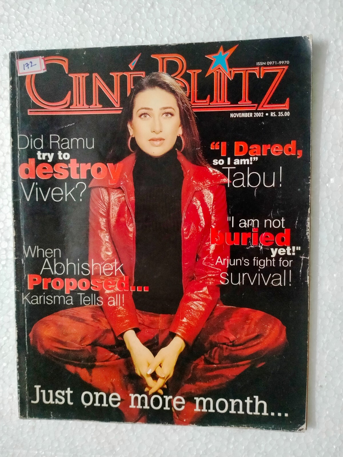 Cineblitz 2002 Karishma Vivek Tabu Sanjay Amrita Dev Anand Magazine Bollywood