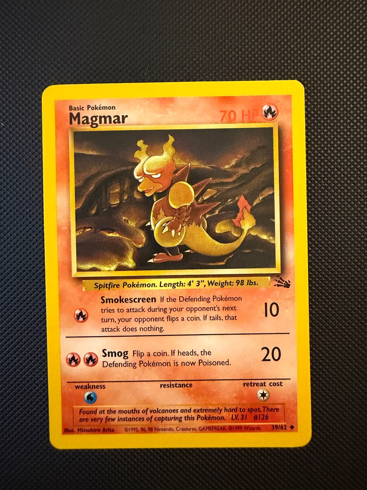 Magmar 39/62 Uncommon Fossil Pokemon Unlimited Lightly Played Magmar 39/62 Uncommon Fossil Pokemon Unlimited Lightly Played