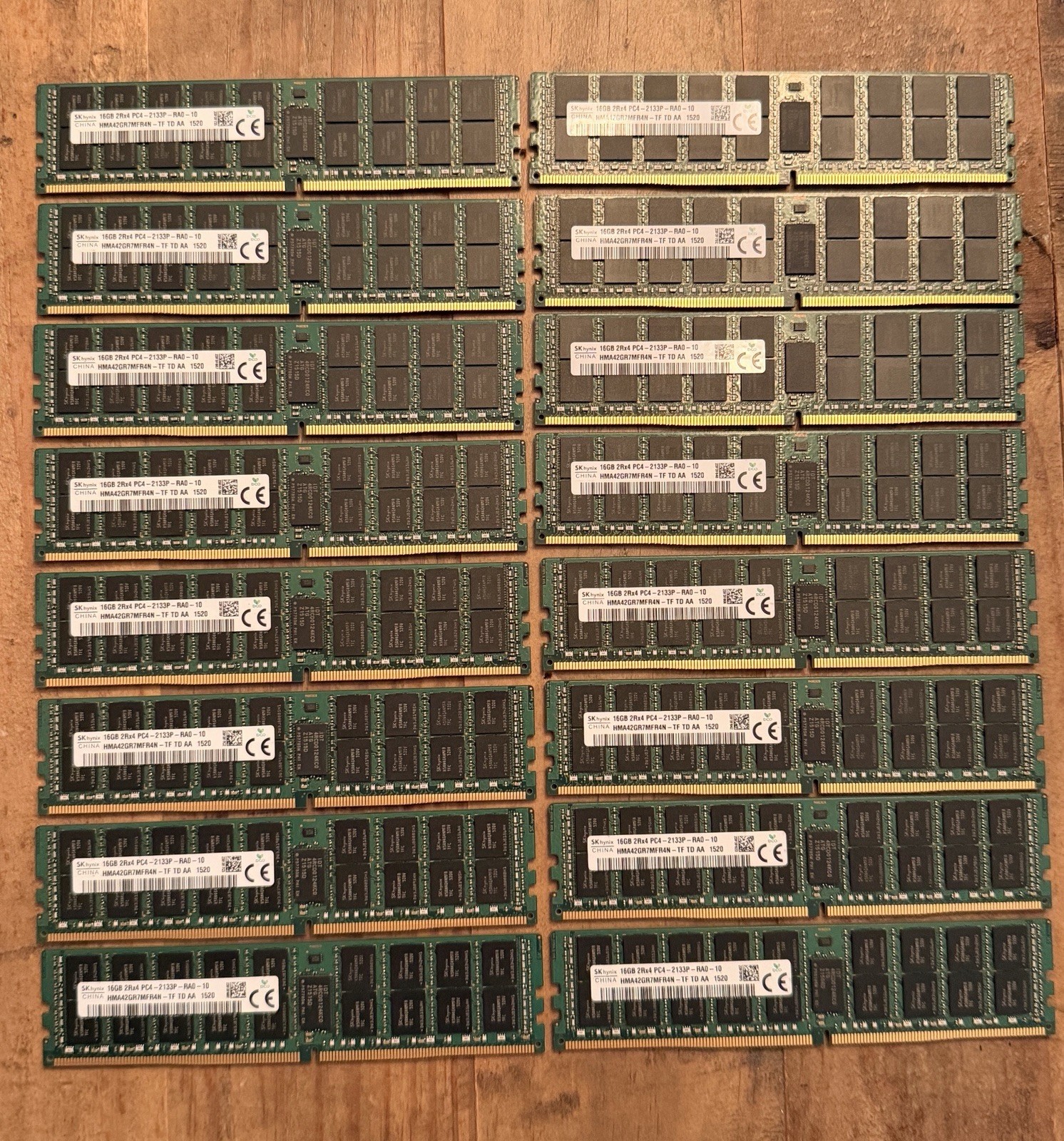 Lot Of 16 X 16GB ECC DIMM Server Memory SK Hynix HMA42GR7MFR4N-TF PC4-17000 DDR4 Lot Of 16 X 16GB ECC DIMM Server Memory SK Hynix HMA42GR7MFR4N-TF PC4-17000 DDR4