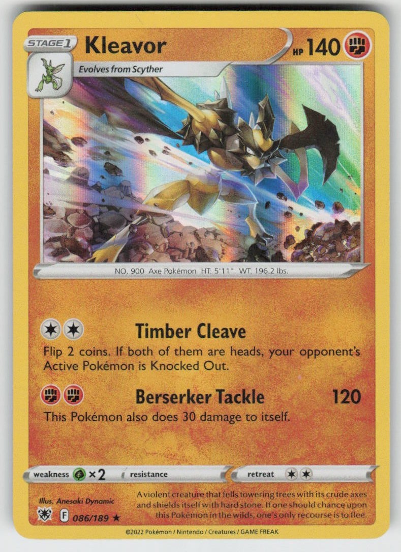 Holo Kleavor (86) 086/189 Holo Rare SWSH10: Astral Radiance