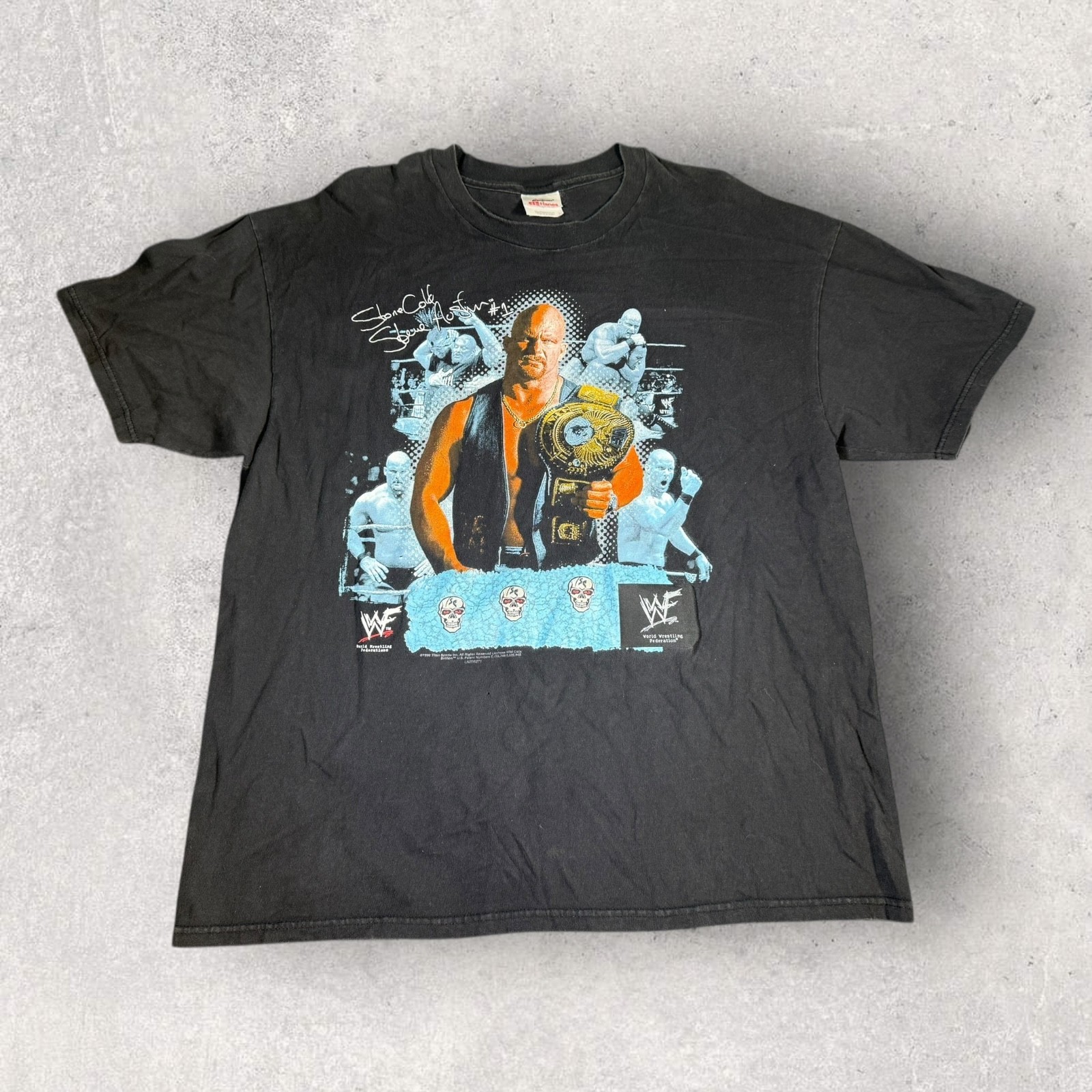 Vintage 1998 Stone Cold Steve Austin WWF Wrestling Men’s XL Graphic Tee RARE