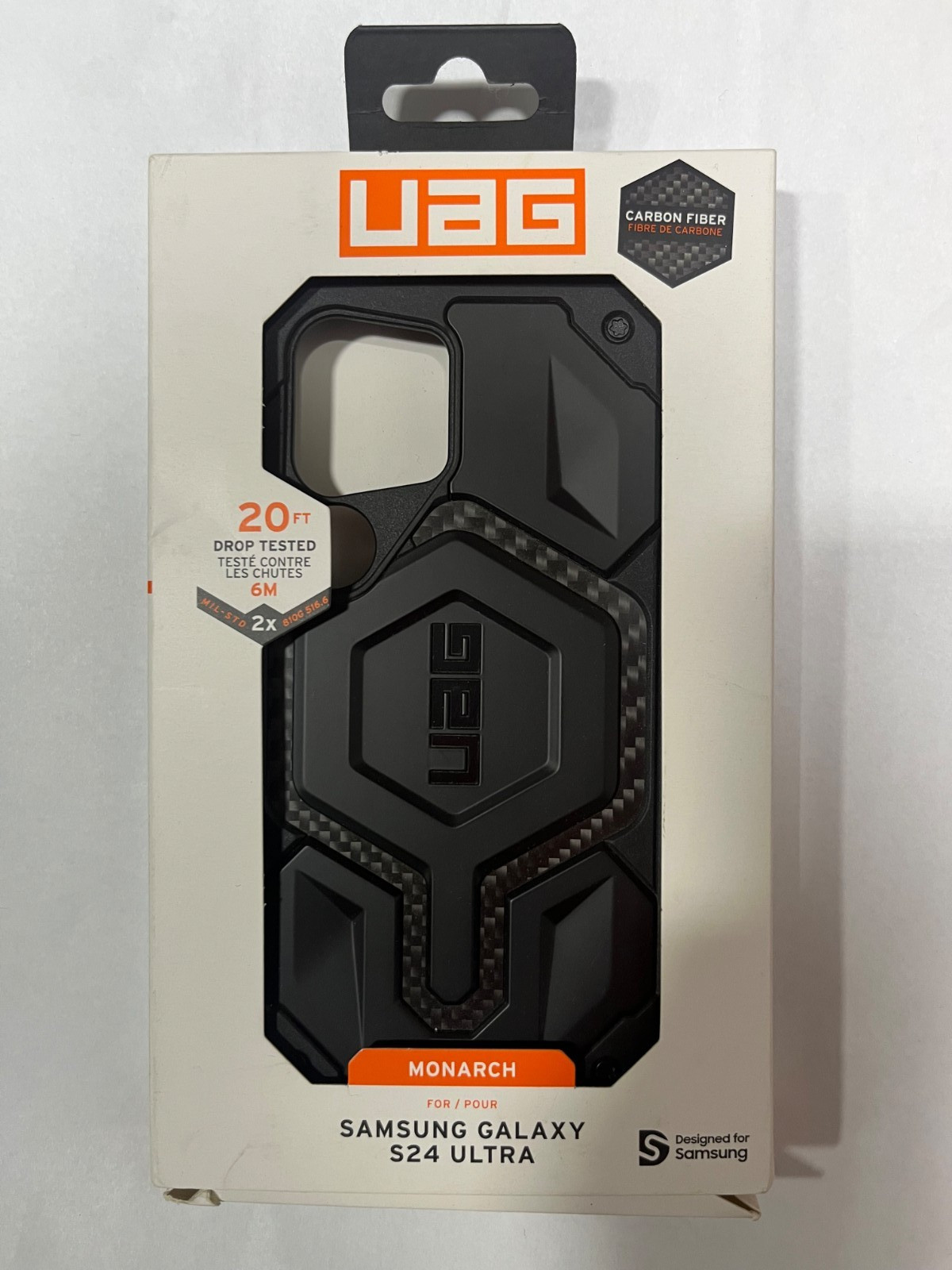 Urban Armor Gear UAG Monarch Case For Samsung Galaxy S24 Ultra Only Carbon Fiber