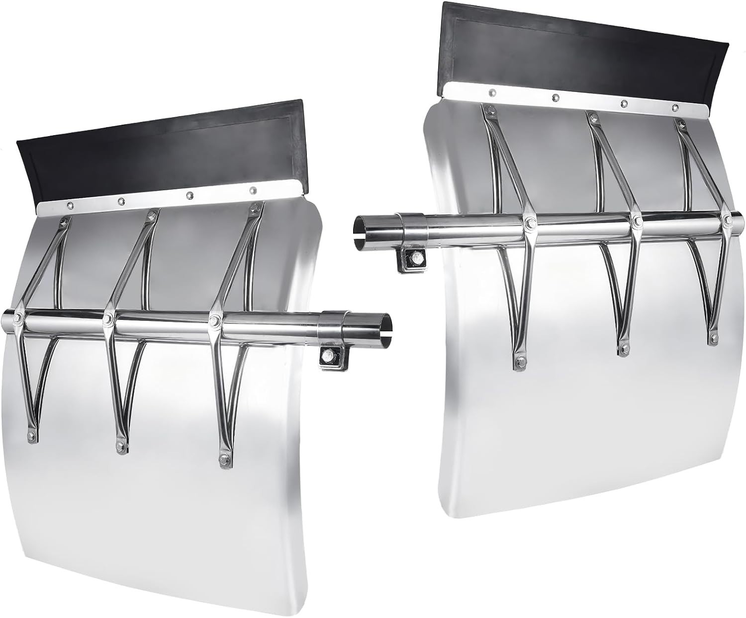 24x29 Stainless Steel Semi Truck Quarter Fenders Set Freightliner Peterbilt