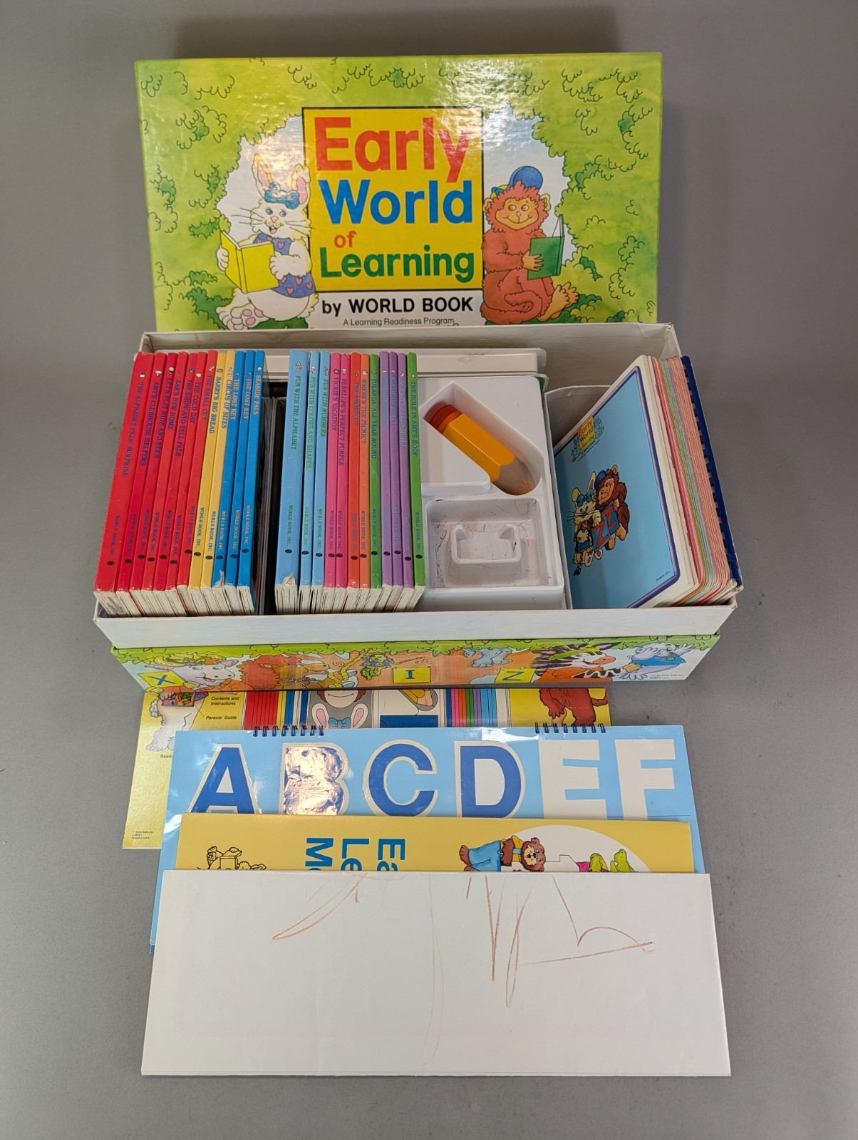 Vintage 1989 Early World of Learning Set by World Book - Almost Complete