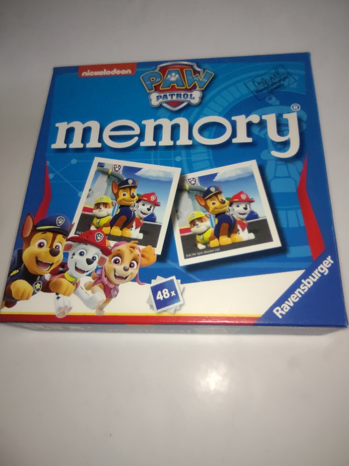 Original Ravensburger Paw Patrol Memory Game 48 Pieces 2021 