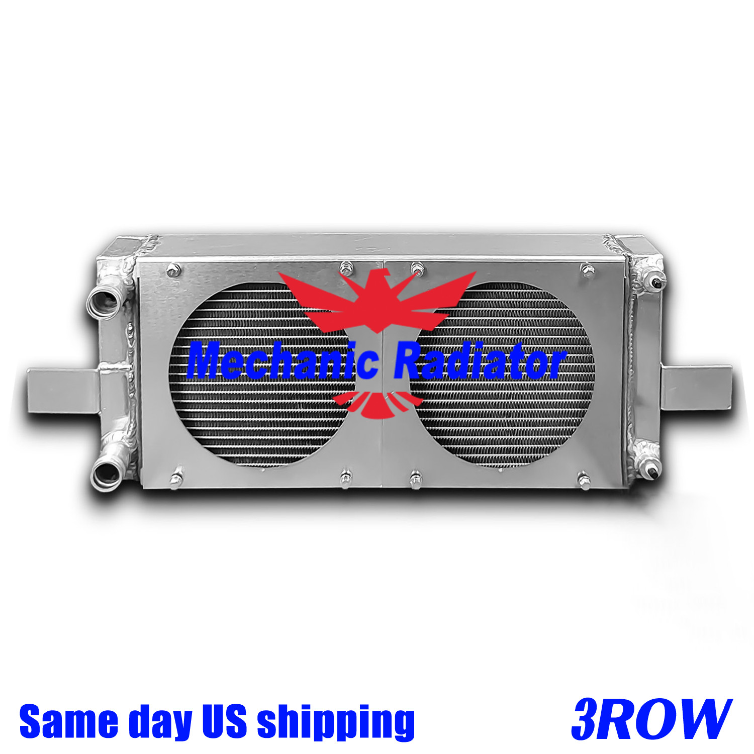 Universal Pocket Tucked Aluminum Radiator＋Fan For Honda Civic CRX-RH249525 3 ros