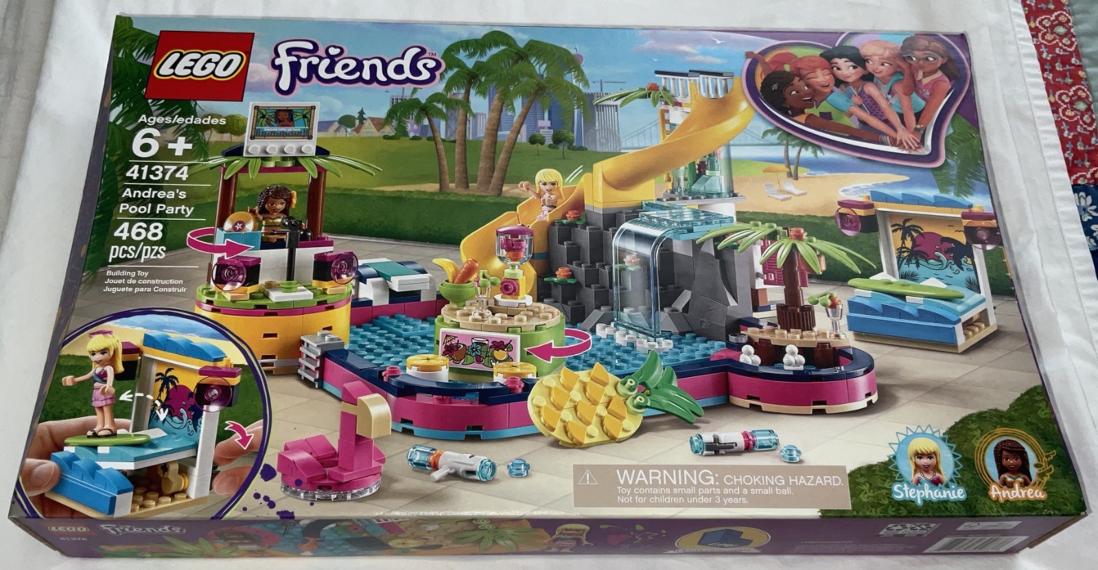 Friends LEGO Set 41374 Andrea\'s Pool Party NIB Take a look Nice