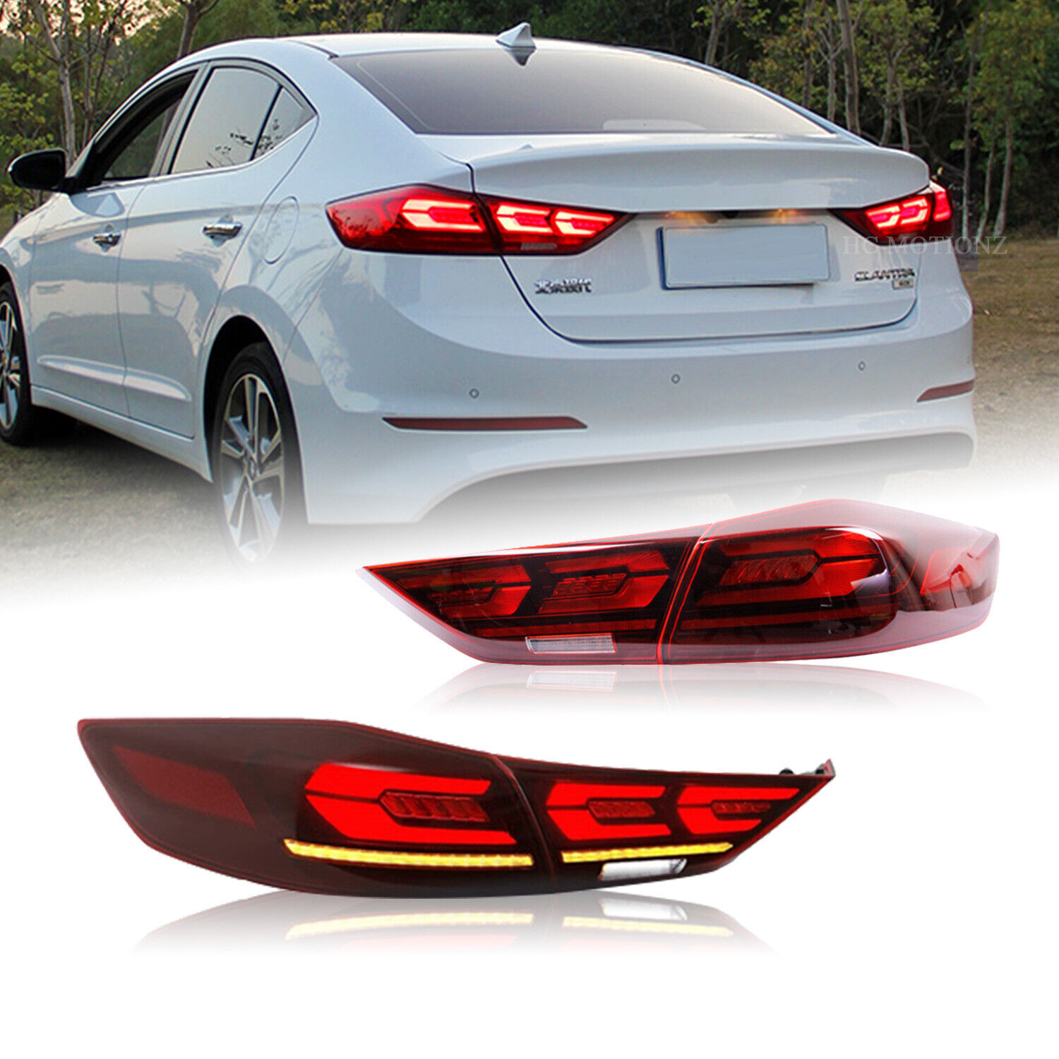 4PCS Red LED Tail Lights Kit For Hyundai Elantra 2017 2018 Sequential Rear Light 4PCS Red LED Tail Lights Kit For Hyundai Elantra 2017 2018 Sequential Rear Light