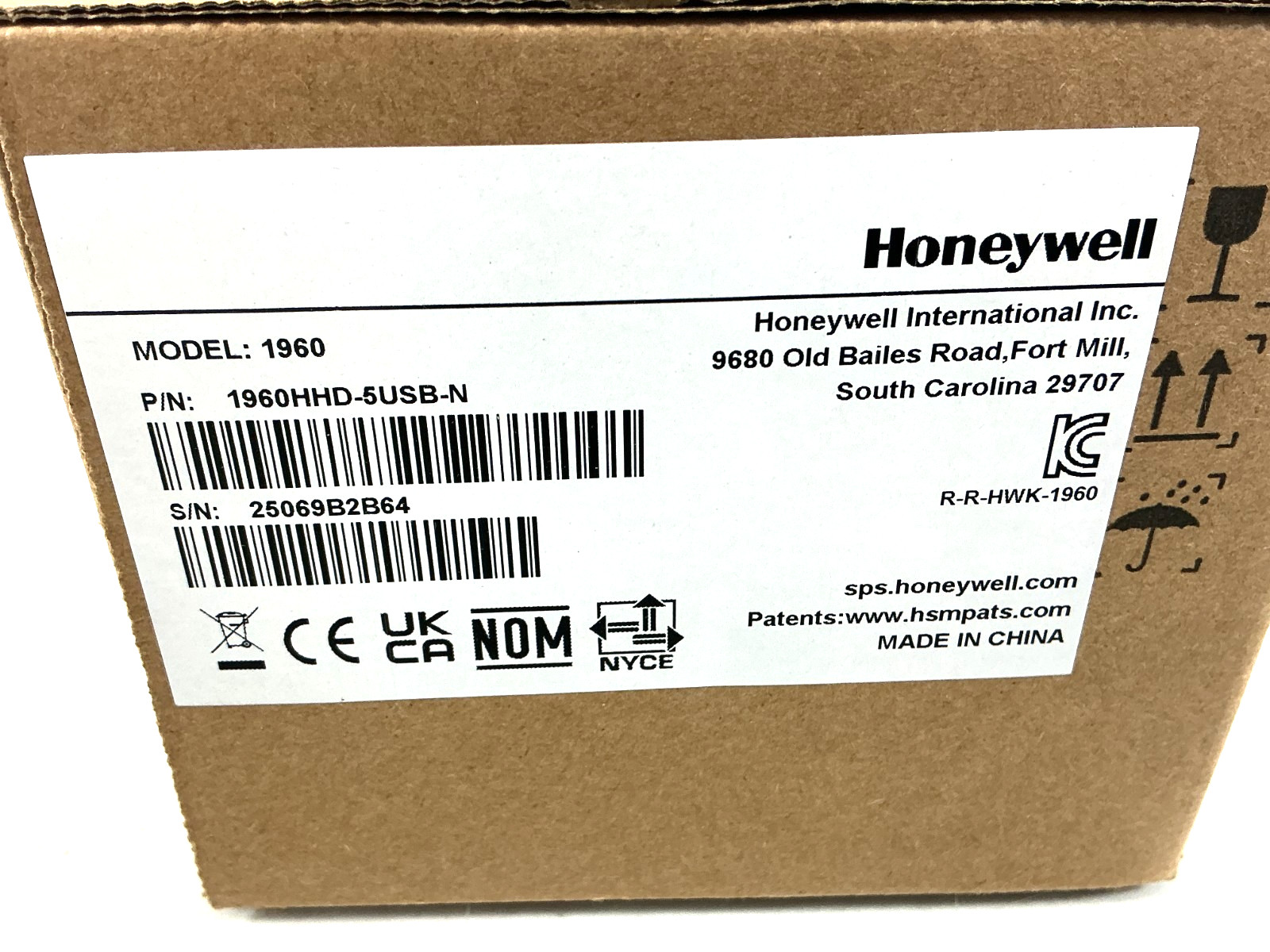 Honeywell 1960h Healthcare Antimicrobial 1D/2D HD USB Scanner - 1960HHD-5USB-N