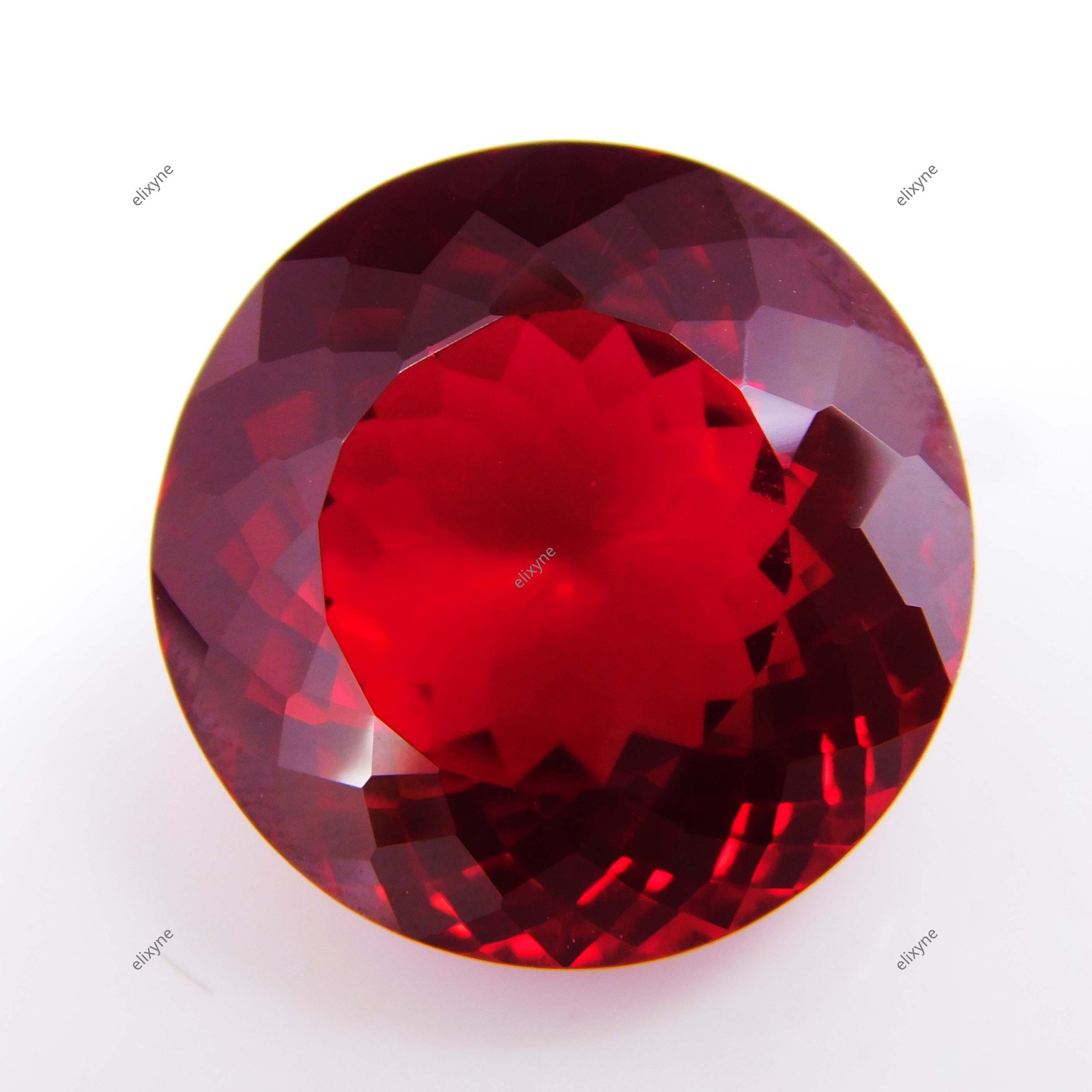 50.65 Ct Round Cut Red Almandine Garnet Certified Loose Gemstone