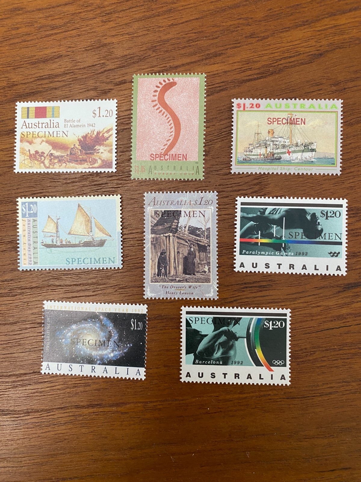 LOT: 8 MH Australia Specimen Overprint, $1.20/$1.05, 