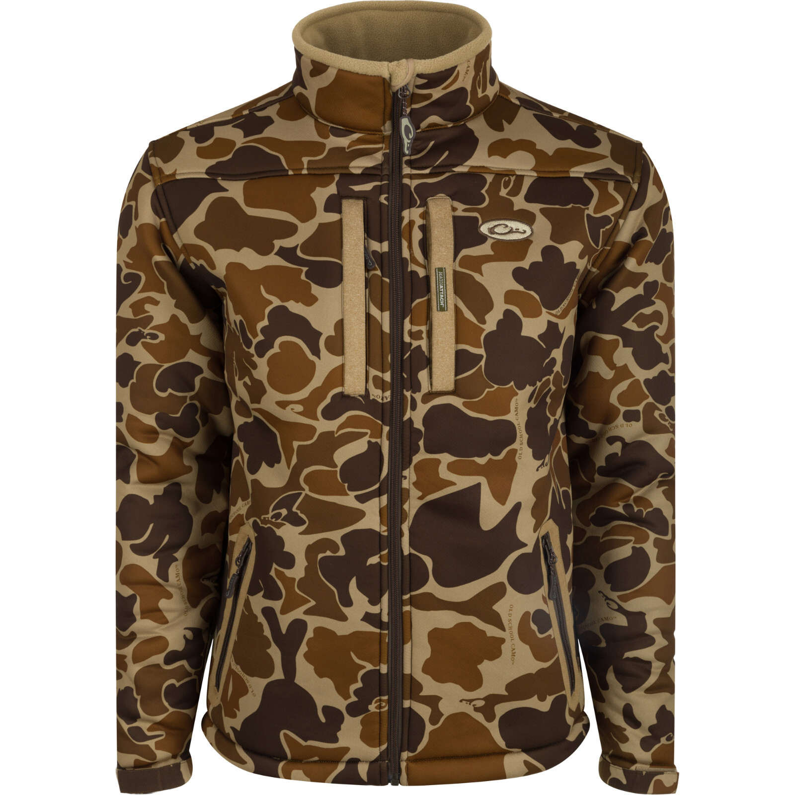 Drake Waterfowl Men's LST Silencer Full Zip Jacket Old School Camo