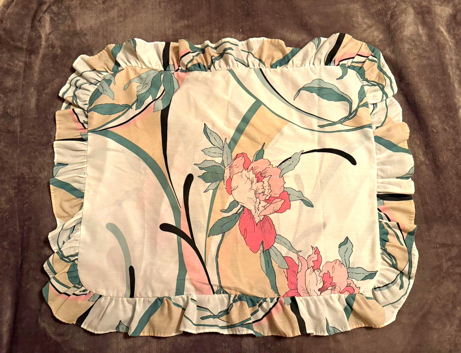 Set of SICK 1980’s Springmaid Anastasia pattern pillow shams by André Richard Set of SICK 1980’s Springmaid Anastasia pattern pillow shams by André Richard