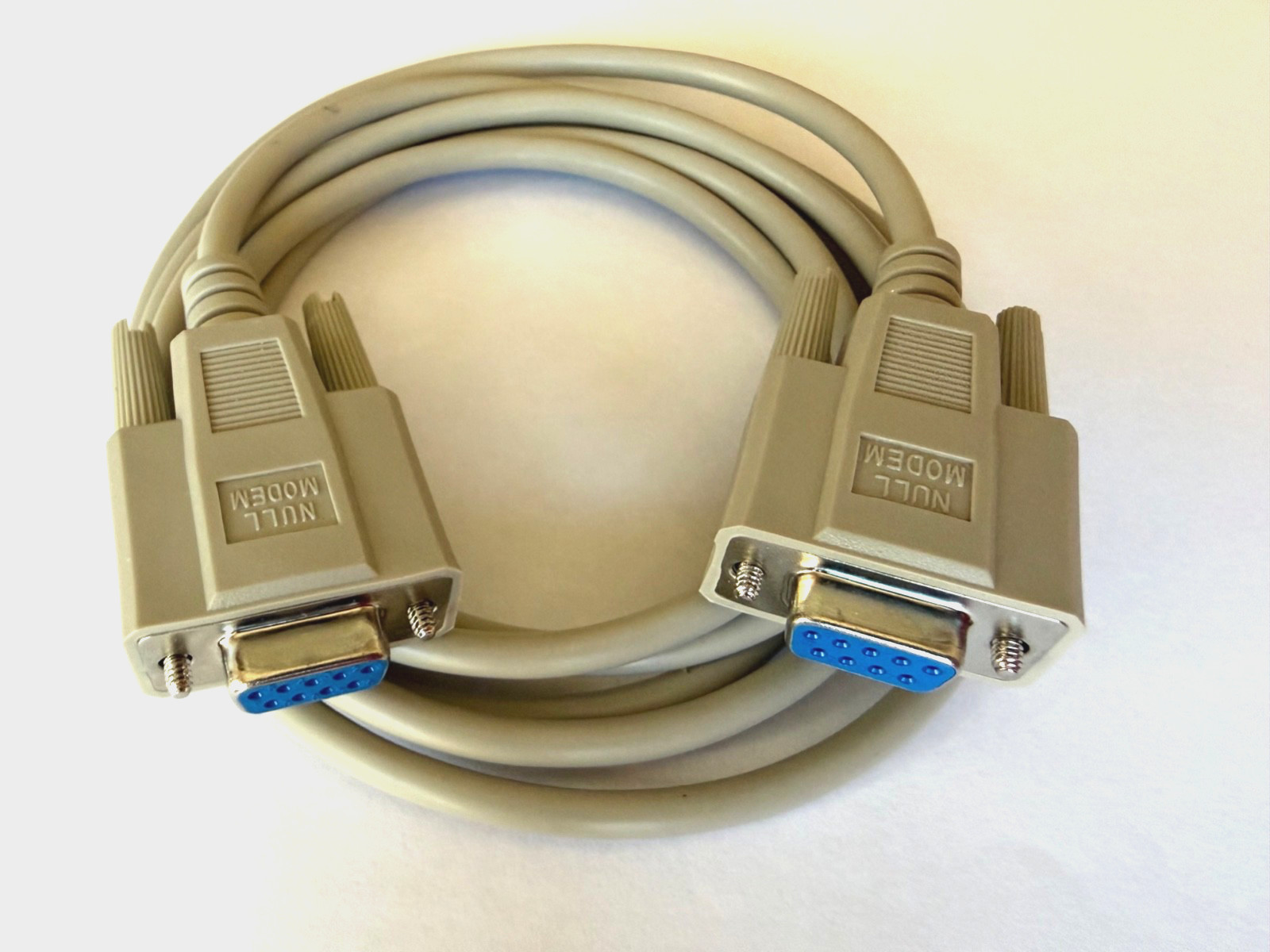 NEW 6FT NULL MODEM SERIAL CABLE DB9F TO DB9F FEMALE TO FEMALE 9 PIN DB9