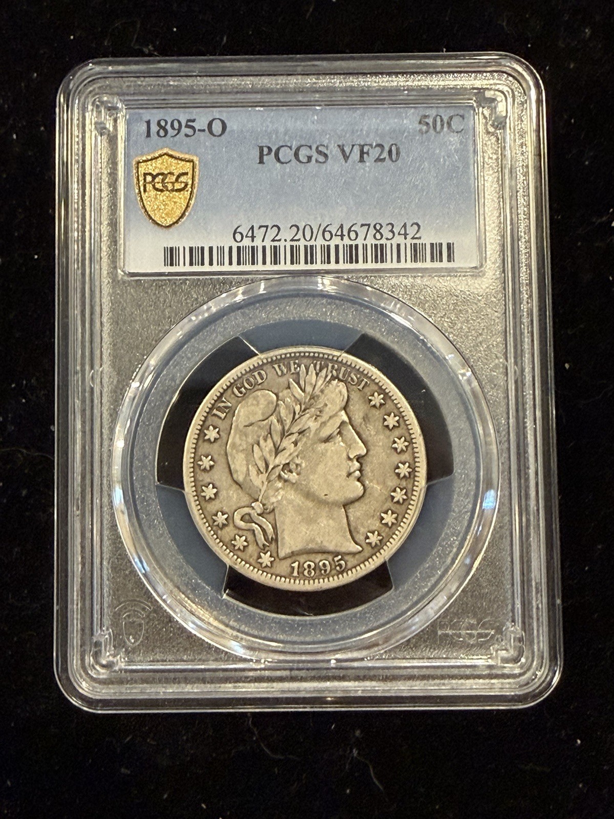 1895 O Barber Half Dollar - PCGS VF20 - Very Tough Early Date - Problem-Free 1895 O Barber Half Dollar - PCGS VF20 - Very Tough Early Date - Problem-Free