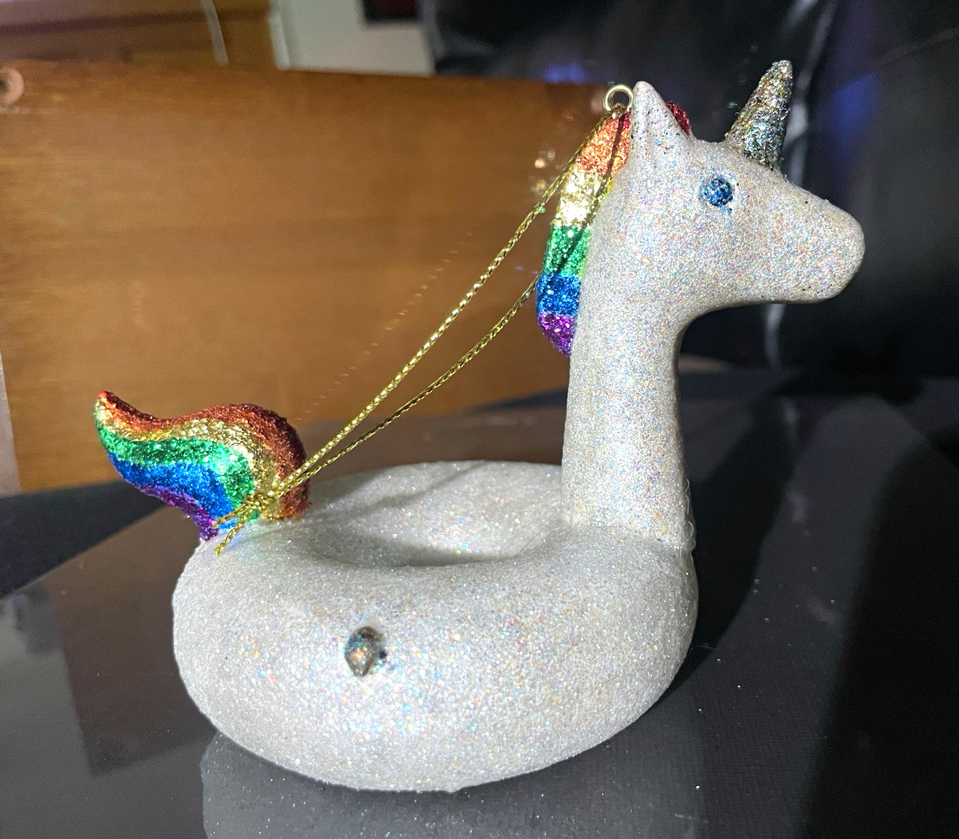Glitter Unicorn Hanging Ornament White Multicolor Rainbow 🌈 Pride 8 Oak Lane Glitter Unicorn Hanging Ornament White Multicolor Rainbow 🌈 Pride 8 Oak Lane