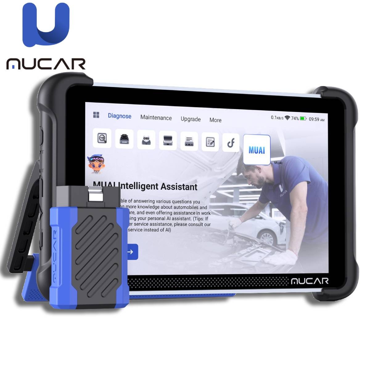 MUCAR 892BT Car Bidirectional MU AI Scanner E.CU Coding OBD2 Scanner ABS SAS SRS