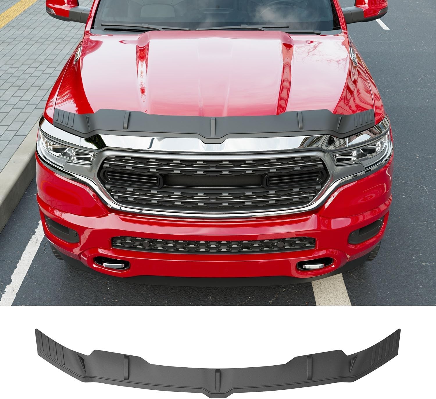 For 2019-2026 Dodge RAM 1500 Hood Deflector TPE Hood Protector Hood Shield For 2019-2026 Dodge RAM 1500 Hood Deflector TPE Hood Protector Hood Shield